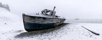 Abandoned fishing vessel, Skansbukta.  78°32'N, 016°20'E