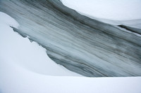 Detail of ice walls inside glacier
