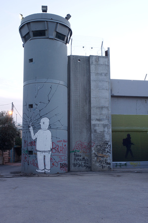 Dividing Wall; Guard Tower,  Bethlehem, Palestine