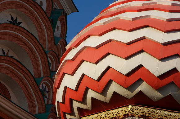 Moscow: Decorated domes of St Basil's Catedral