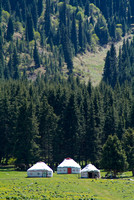 Yurts in the summer pastures
