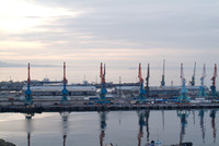 The docks in Baku
