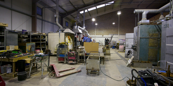 General view of the factory and annealing ovens