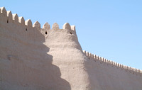 Adobe city wall, Khiva
