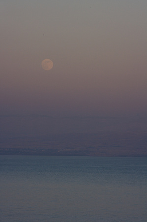 Moon rise over the Dead Sea