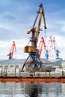 Cranes in Baku harbour